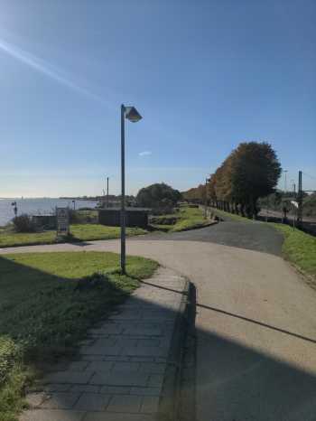 Radreise Nordsee - Tag 14 Fedderwaddersiel Bremerhaven Wattenmeer Containerwschiffe Fischerboote Weser Bremen Horstedt Camping 