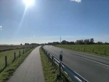 Radreise Nordsee - Tag 14 Fedderwaddersiel Bremerhaven Wattenmeer Containerwschiffe Fischerboote Weser Bremen Horstedt Camping 