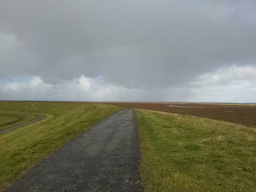 Radreise Nordsee -Delfzijl, Emsdelta, Ems, Deich, Leer, Jimme, Ssturm, Schauer  