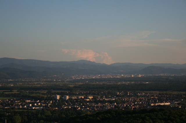 Aussichten vom Eichbergturm Emmendingen D Sonnenuntergang