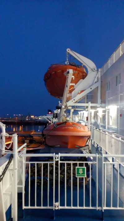 Trelleborg, auf Schiffm Blick Stadt und HAfen 