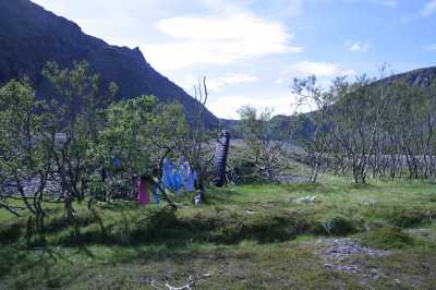 Sonne zurück, Skarvbergbucht, Nordkap 