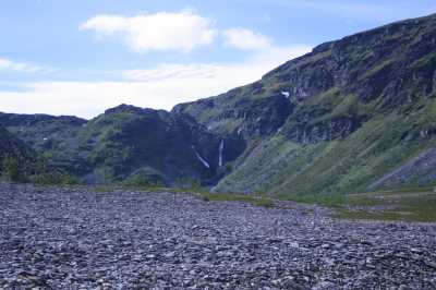 Sonne zurück, Skarvbergbucht, Nordkap 
